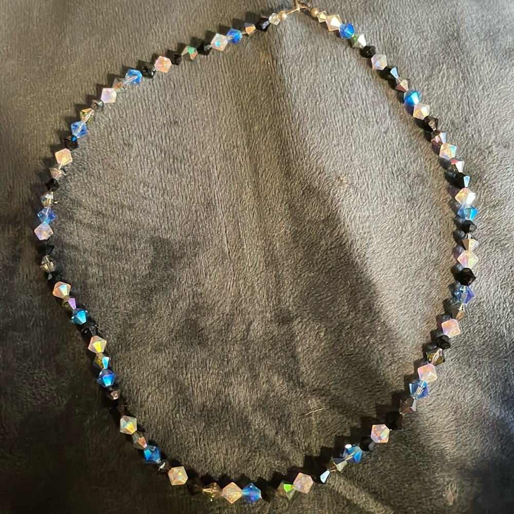 18 inch multicolored stones Swarovski crystal necklace